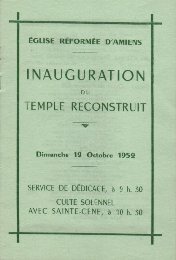 programme de l'inauguration du Temple