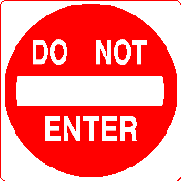 do not enter