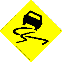 slippery road!