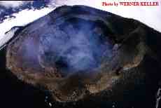 Interior del Volc&aacute;n centro de calor t&eacute;rmico