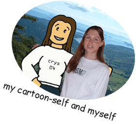Image: my cartoon-self and myself