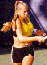 Anna Kournikova, the future number one of the WTA
