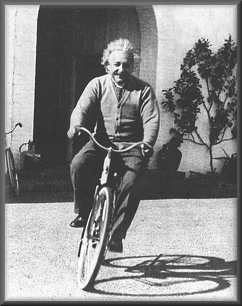Einstein on a bike!