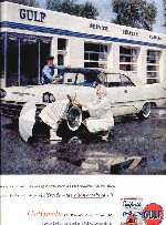 Ad for Gulf Oil Co. featuring 1957 DeSoto