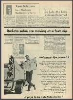 Ad bragging about the success of DeSoto!