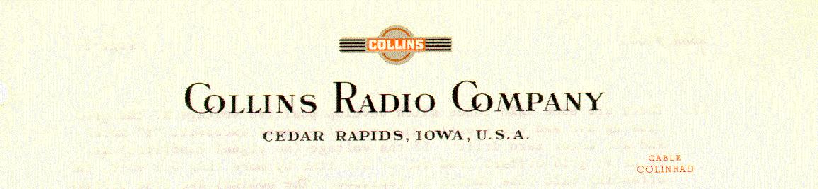 Collins Radio Company banner