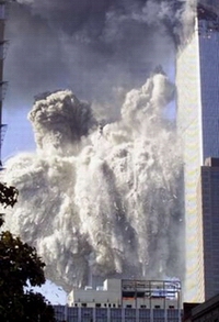 The collapsing of Tower 1