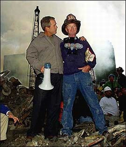 President Bush at the World Trade Center, September 14th