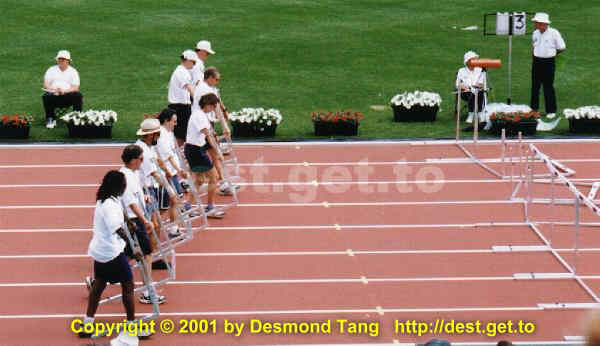 (Canadian Track and Field Championships 2001 photo, Track Attendants)   