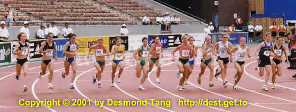 (Canadian Track and Field Championships 2001 photo, Women 1500 meter)   