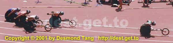 (Canadian Track and Field Championships 2001 photo, Wheelchair world trials 1500 meter)   