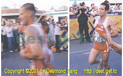 (8th IAAF Championships photo Men's Marathon 03
 156 Steve Bohan of Toronto, ON, CAN (left)
168 Bruce Deacon of Victoria, BC, CAN (right) )   