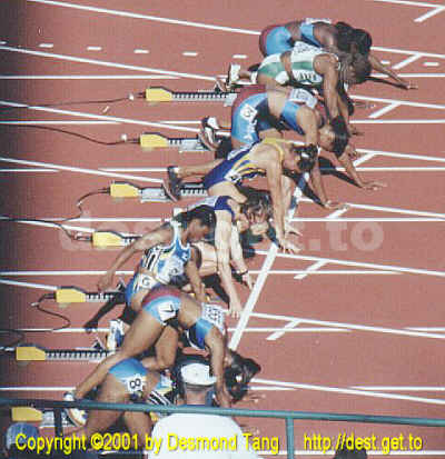 (8th IAAF Championships photo Women 100 meter 04)   
