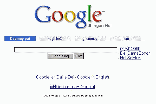 (Google-Klingon)   