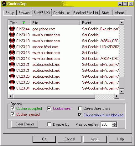 (screenshot CookieCop)   