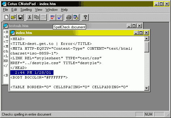 (screenshot Cetus Notepad)   