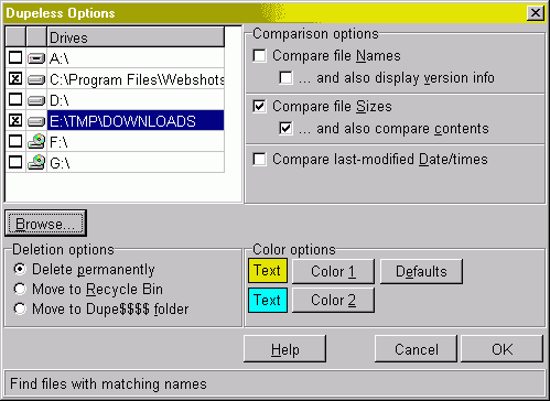 (screenshot Dupeless)   