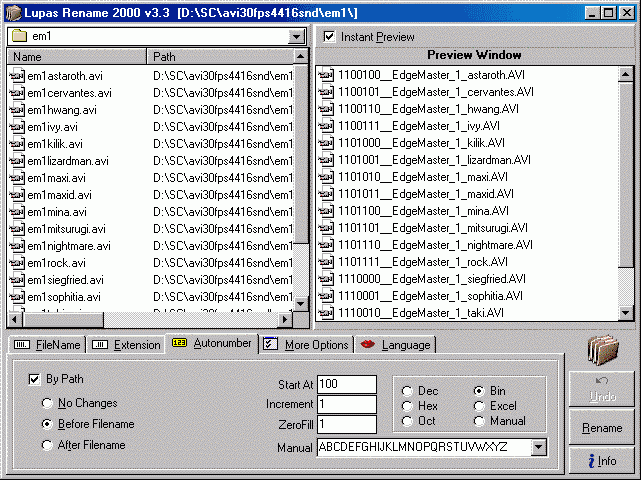 (screenshot Lupas Rename)