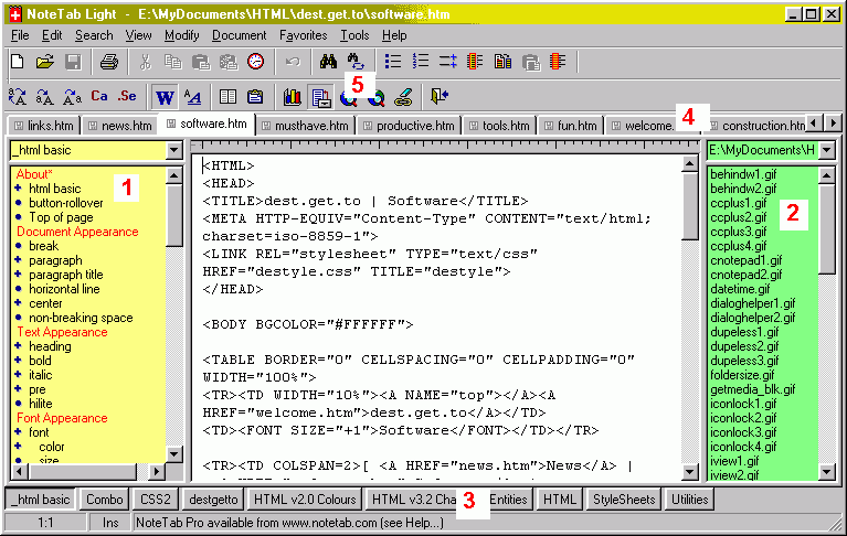 (screenshot NoteTab Light)   