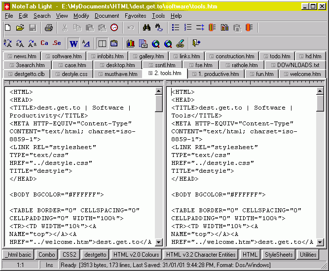 (screenshot NoteTab Light)   