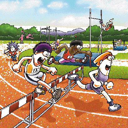 CARRERA DE 200 METROS CAMPO Y PISTA HURDLES