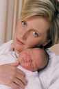 Princess Astrid of Belgium with her newborn daughter Laetitia Maria