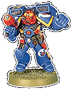 Assault Marine of the Ultramarines chapter.