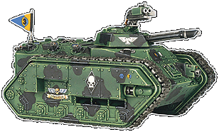 Imperial Guard Chimera troop transport.