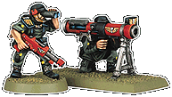 Cadian shock trooper missile launcher team.