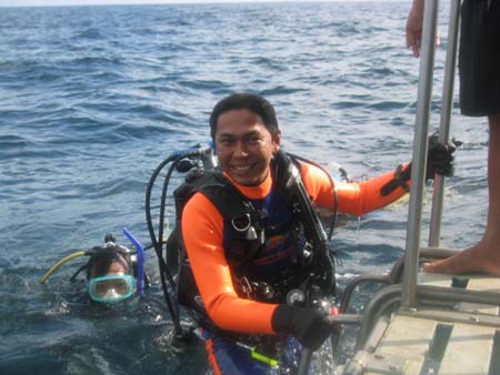 happy mood after the good dive