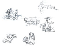 line of action drawings
