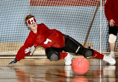 Goalball for blind athletes