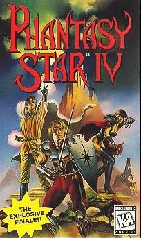Phantasy Star Four in red letters