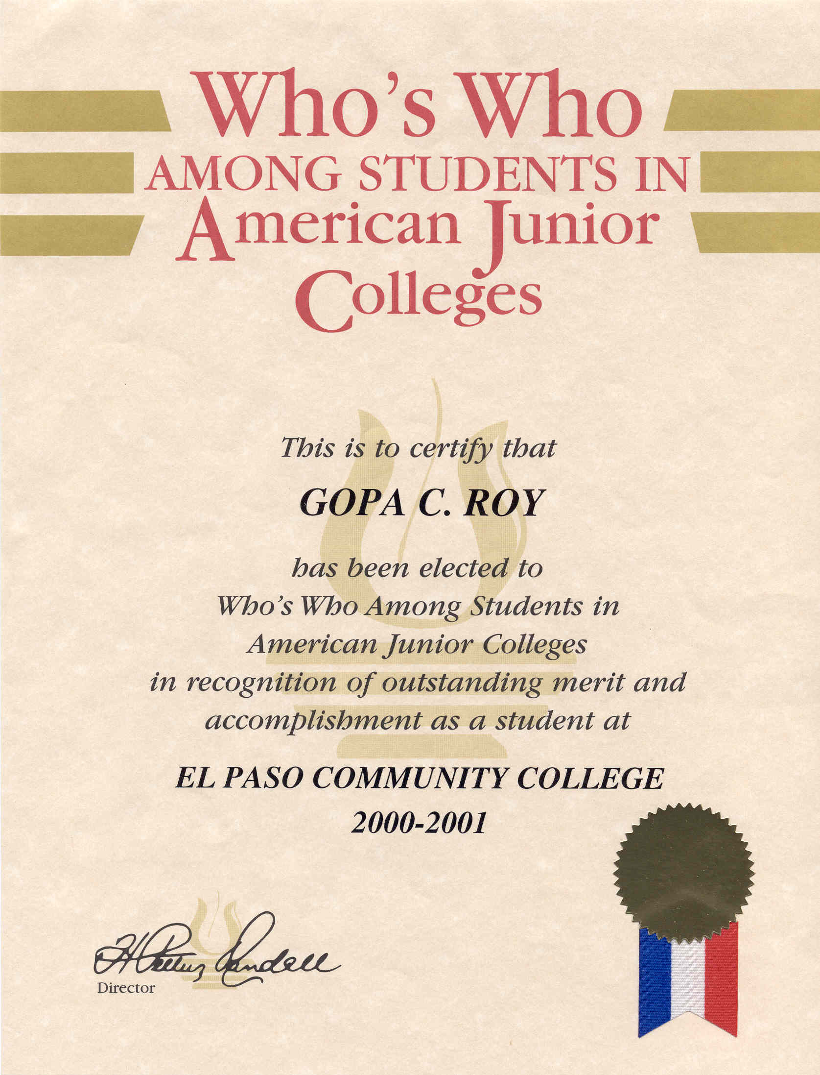 Who's Who Among Student's In American Junior Colleges