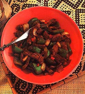 Beef with black bean sauce