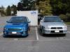 Jr's Wrx on left and Chris on the right