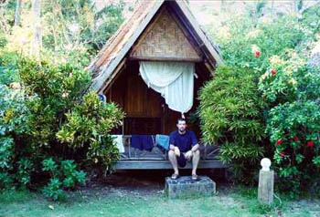 me outside our bungalow