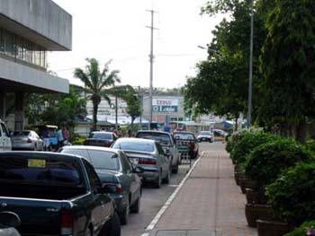 view from halfway down the hospital road