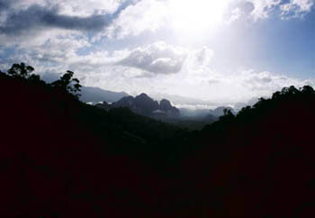 The view from a view point near Khao Sok National Park