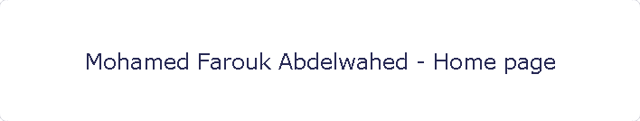 Mohamed Farouk Abdelwahed - Home page