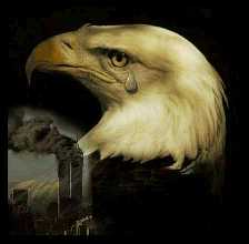 Crying WTC Eagle<br>
Click on image to go to<br>
my WTC Memorial poem,<br>
'What is required?'.