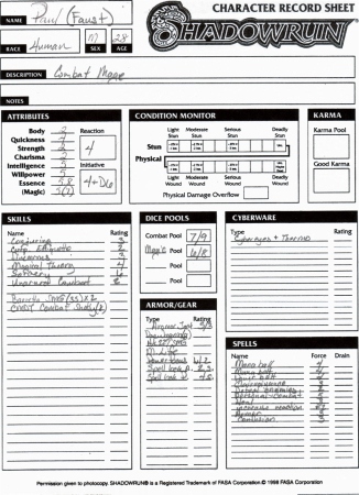 shadowrun 6 character sheet as form fillable pdf : r/Shadowrun