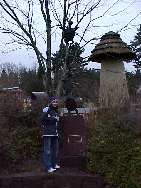 Sarah bein a nerd with the turtles!