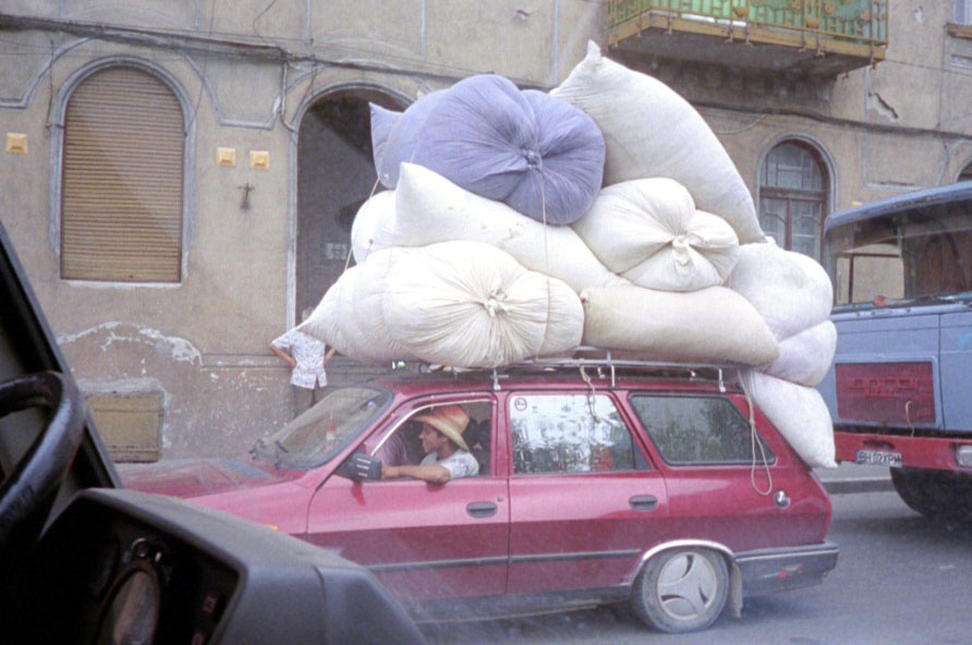overloaded car