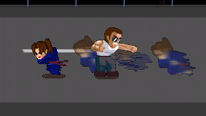 Rudolf evading Mark's Crush Punch