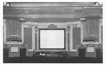 The Biograph Theatre in Chicago installed a two manual Wangerin in 1914 but replaced it with a 2/7 Wurlitzer in 1924. --from the Encyclopedia of the American Theatre Organ