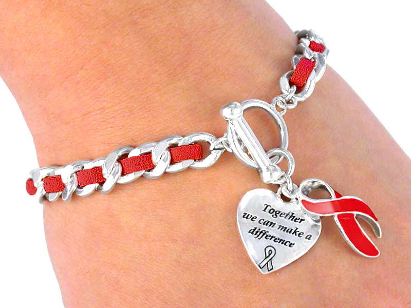 Aids Awareness Toggle Bracelet