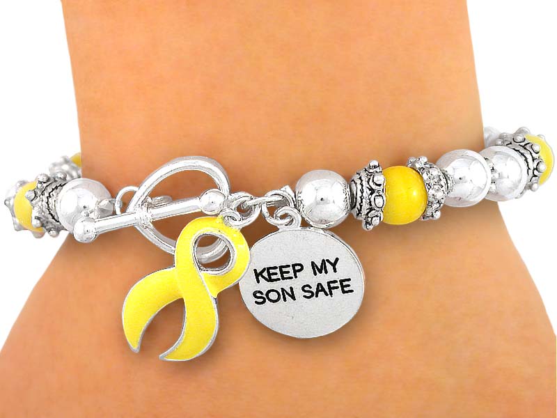 Keep My Son Safe - Support Our Troops Awareness Bracelet