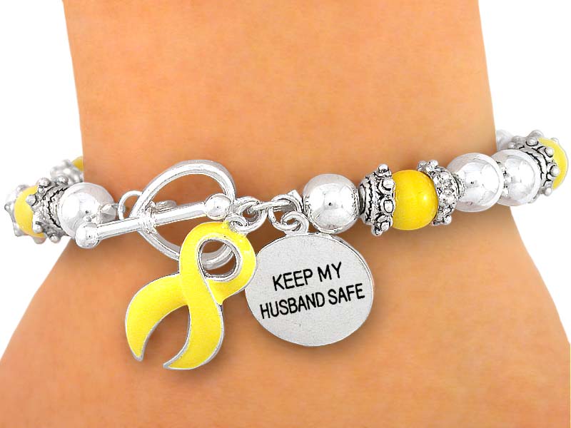 Keep My Husband Safe - Support Our Troops Awareness Bracelet