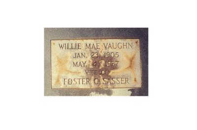 Grave of Willie May Sasser